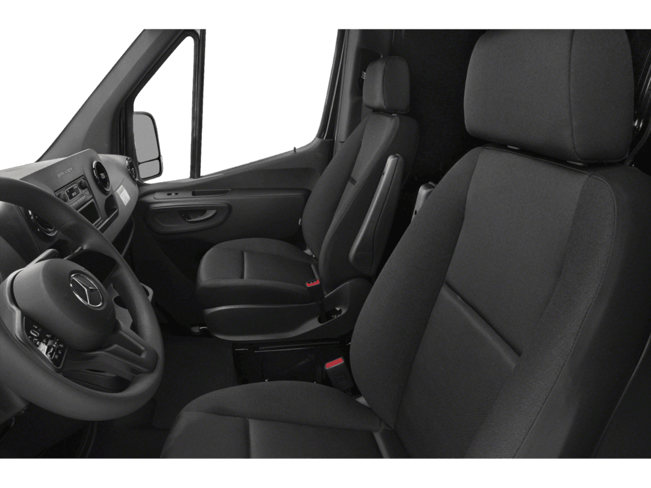 2026 Mercedes-Benz Sprinter Cargo Van  - Interior Driver's Side with Door Open, Front Seat Feature