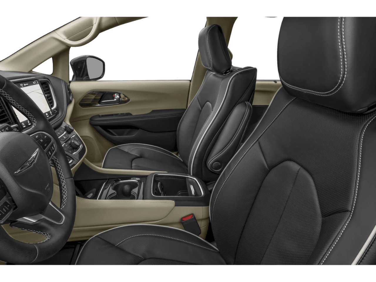 2026 Chrysler Pacifica Pinnacle - Interior Driver's Side with Door Open, Front Seat Feature