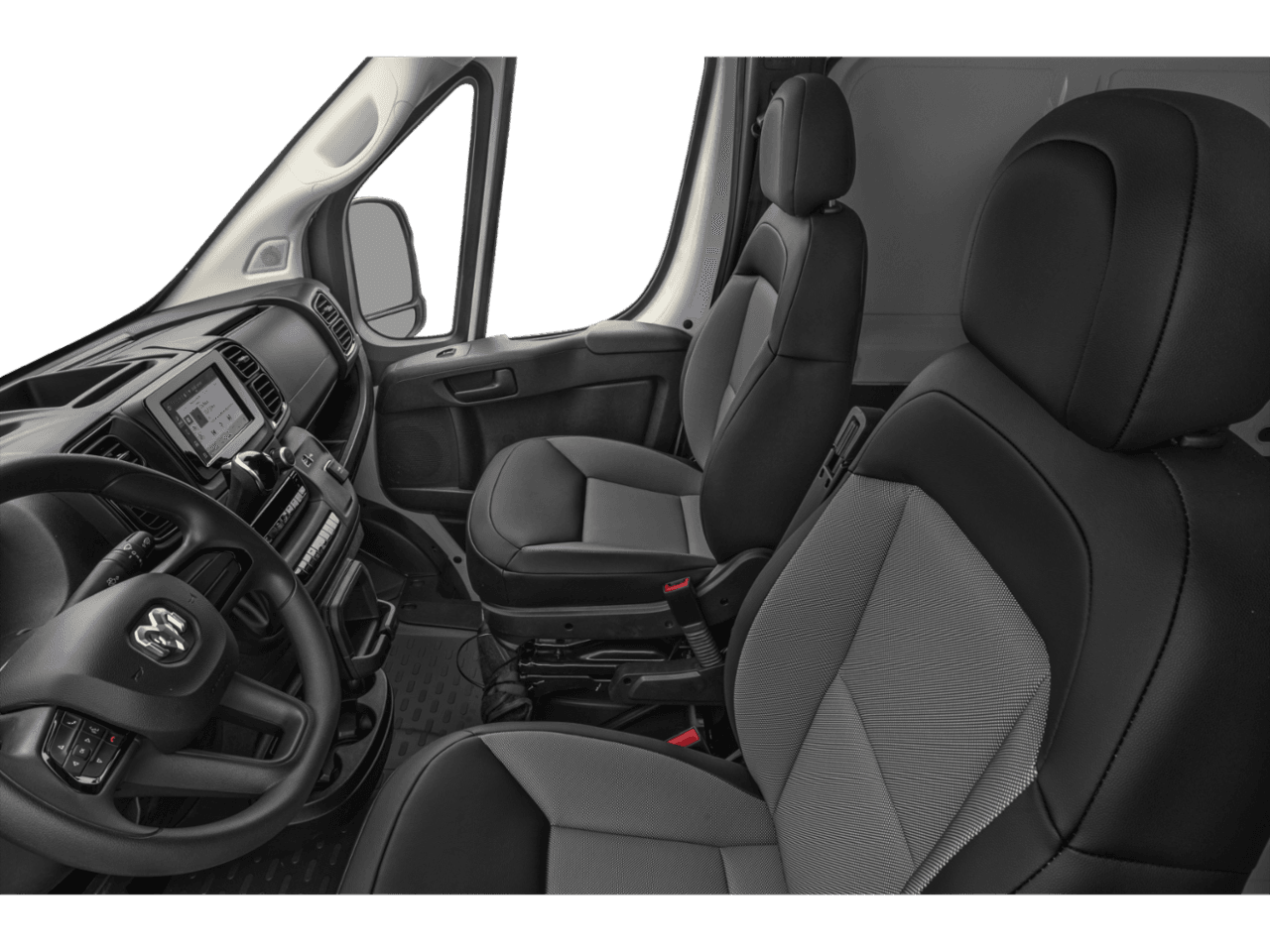 2026 Ram ProMaster Cargo Van SLT - Interior Driver's Side with Door Open, Front Seat Feature