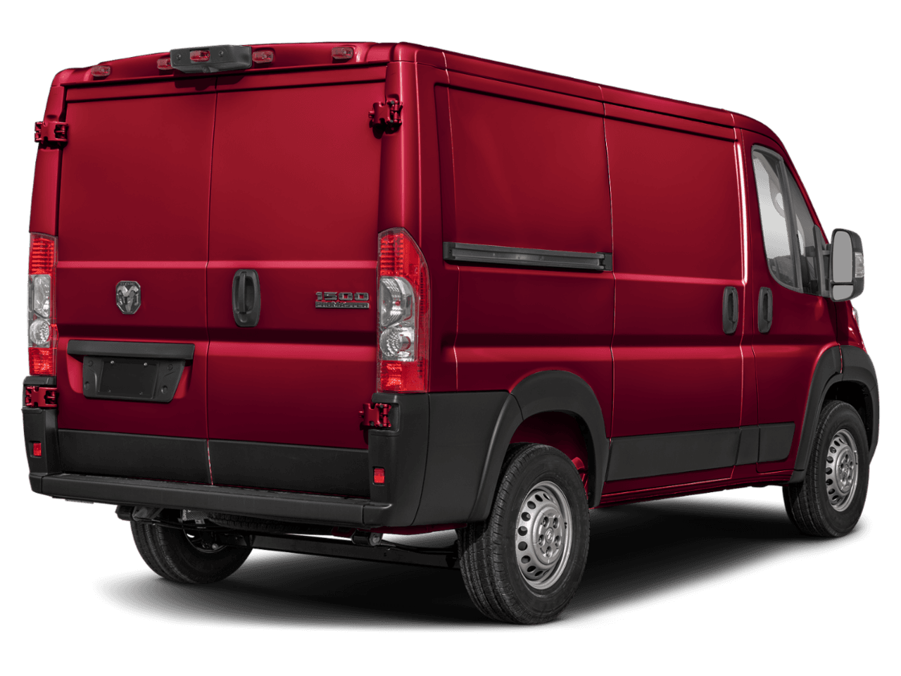 2026 Ram ProMaster Cargo Van SLT+ - Rear 3/4, facing to the right