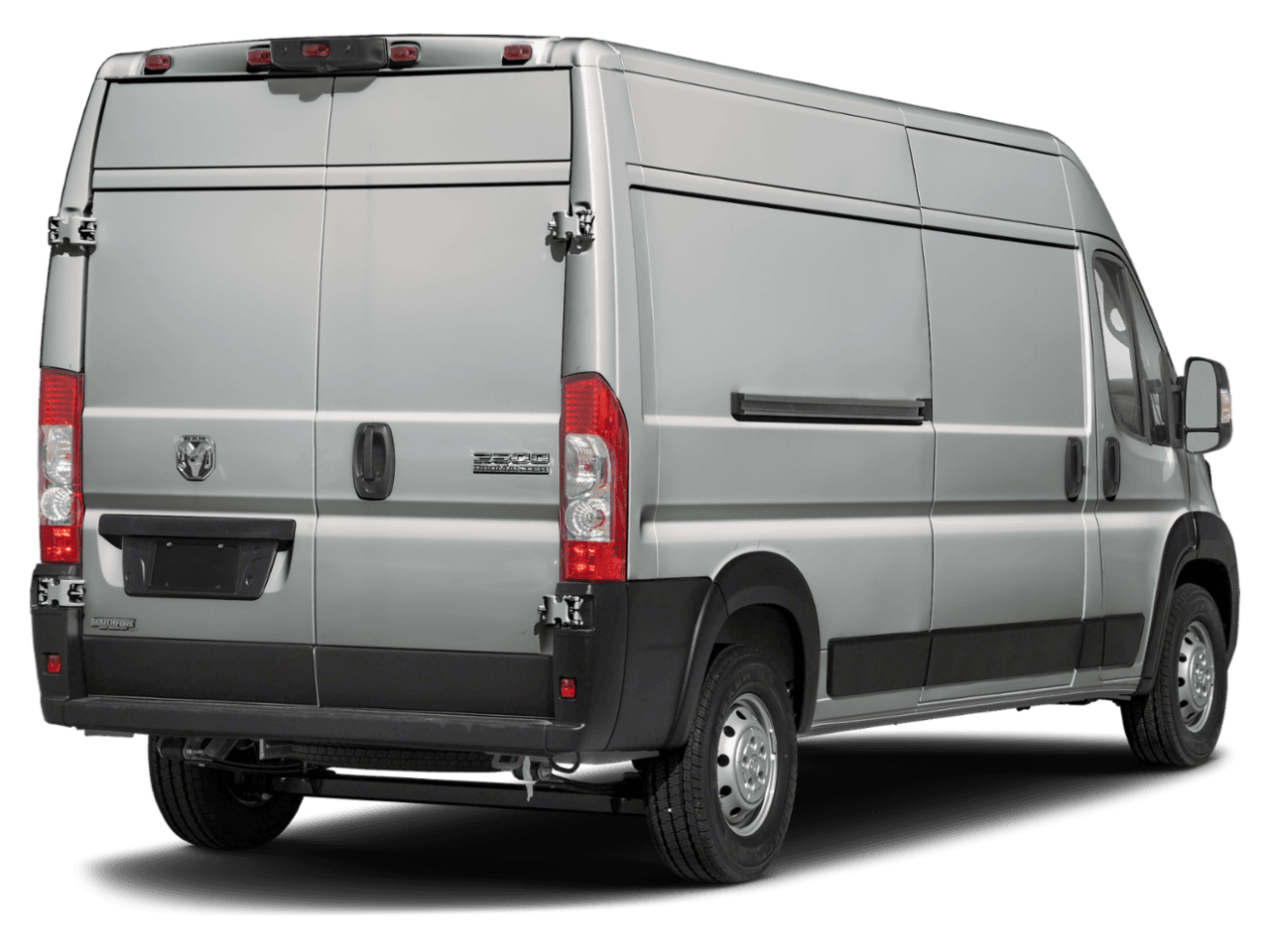 2026 Ram ProMaster Cargo Van SLT+ - Rear 3/4, facing to the right