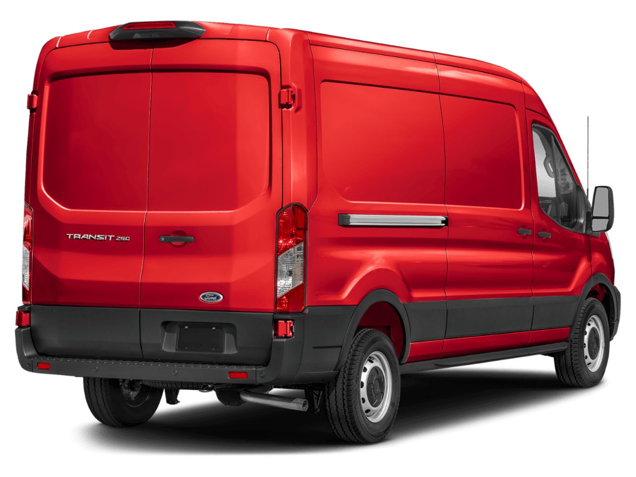 2026 Ford Transit Cargo Van T-350 - Rear 3/4, facing to the right