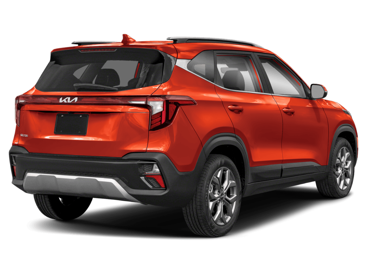 2026 Kia Seltos S - Rear 3/4, facing to the right