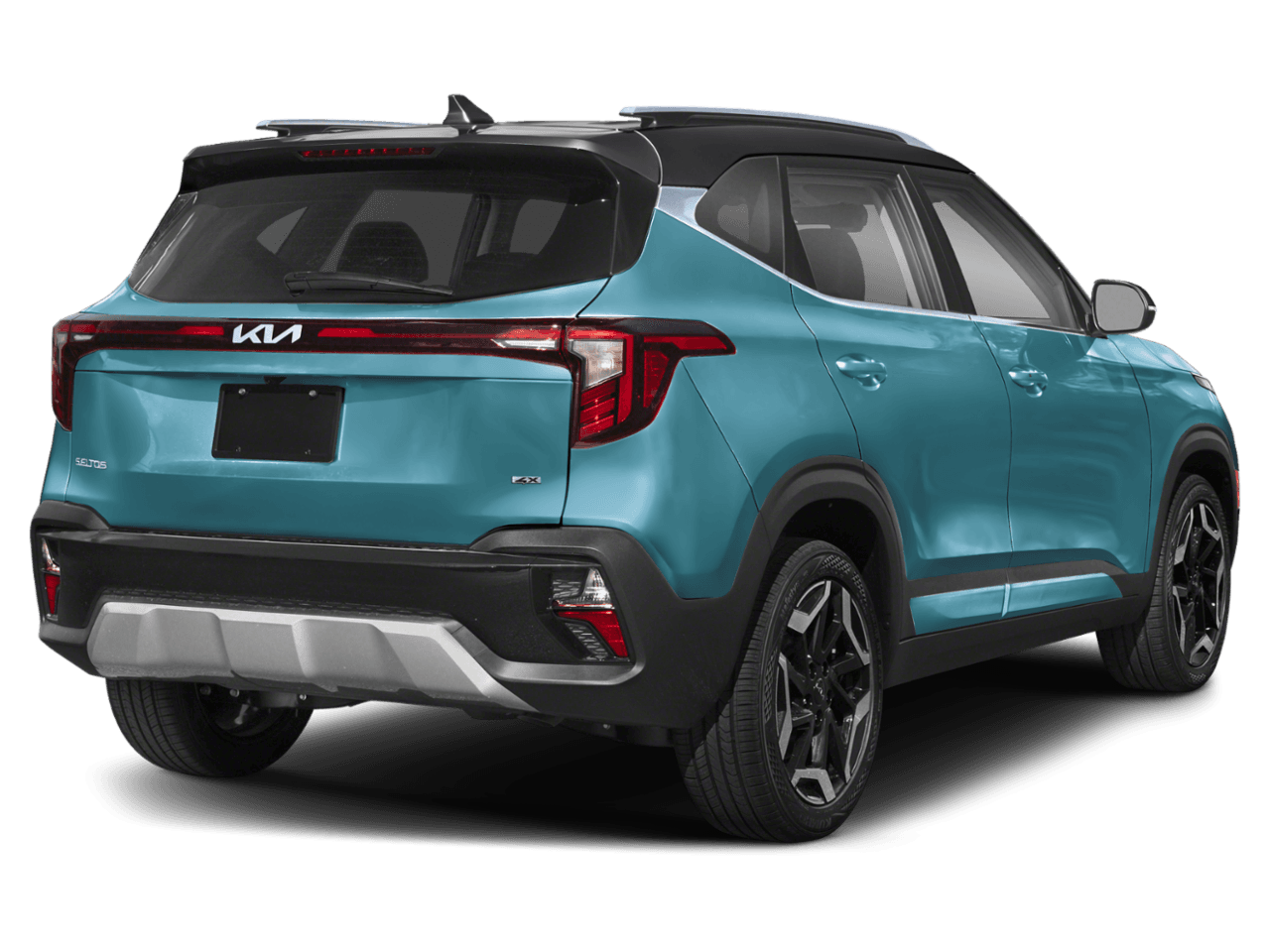 2026 Kia Seltos SX - Rear 3/4, facing to the right