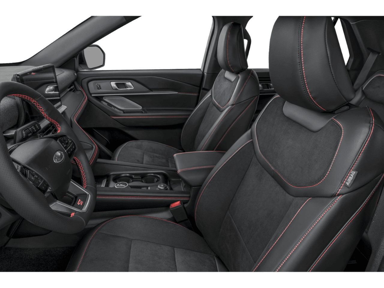 2026 Ford Explorer ST - Interior Driver's Side with Door Open, Front Seat Feature