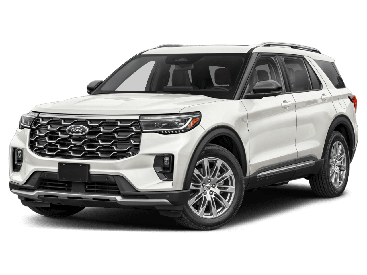 2026 Ford Explorer Platinum - Front 3/4, facing to the left
