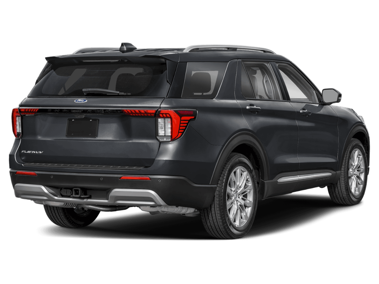 2026 Ford Explorer Platinum - Rear 3/4, facing to the right