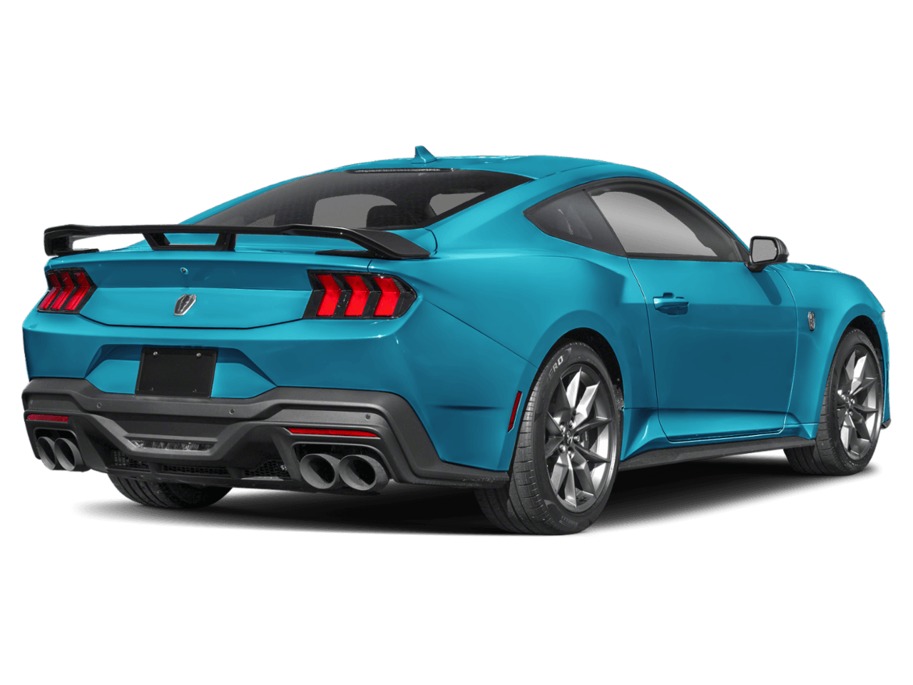 2026 Ford Mustang Dark - Rear 3/4, facing to the right