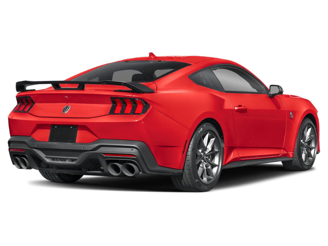 2026 Ford Mustang Dark - Rear 3/4, facing to the right