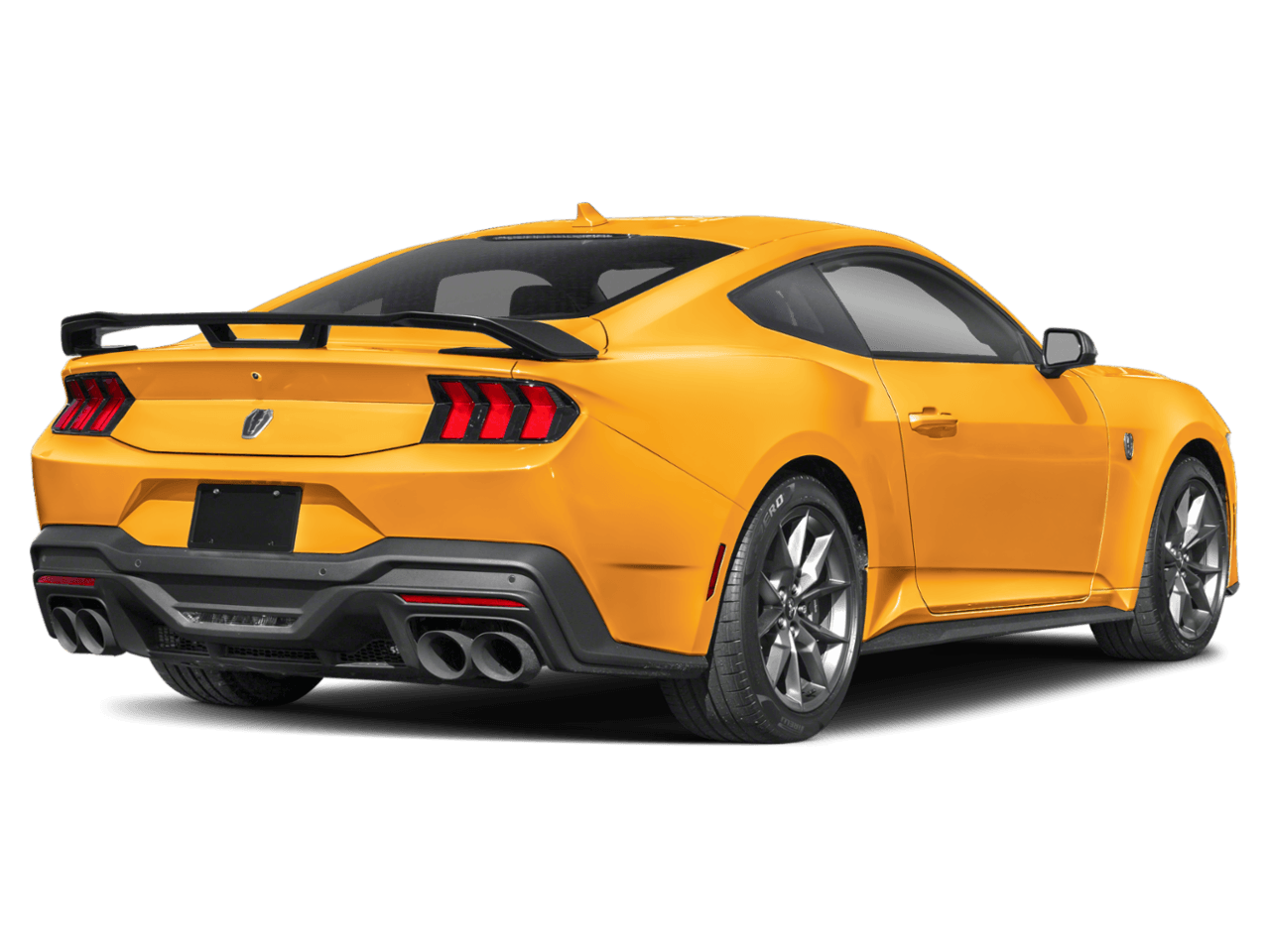 2026 Ford Mustang Dark - Rear 3/4, facing to the right