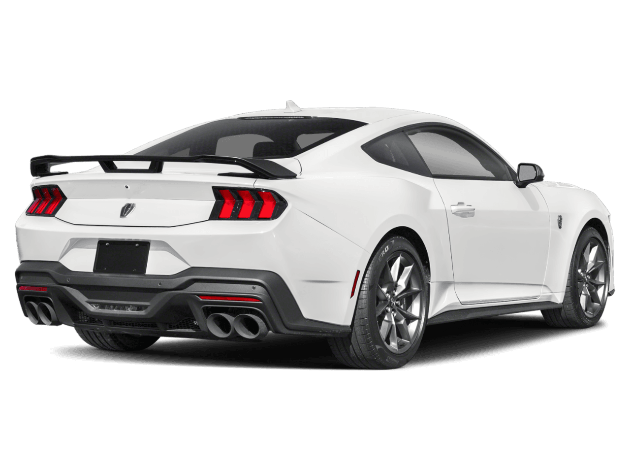 2026 Ford Mustang Dark - Rear 3/4, facing to the right