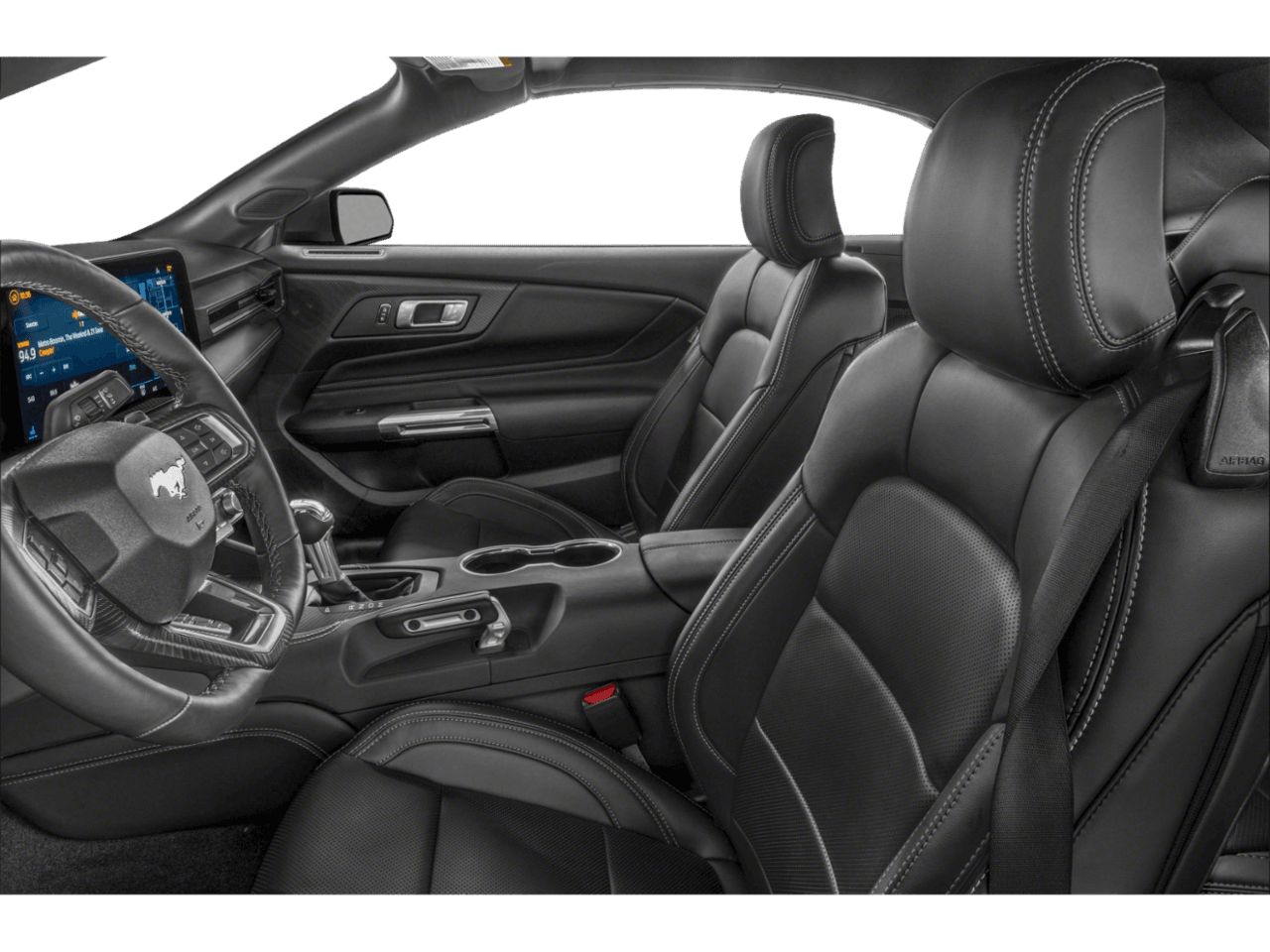 2026 Ford Mustang EcoBoost - Interior Driver's Side with Door Open, Front Seat Feature