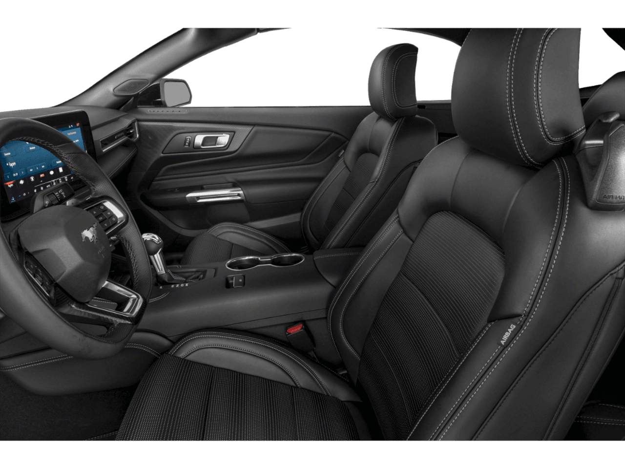 2026 Ford Mustang GT - Interior Driver's Side with Door Open, Front Seat Feature