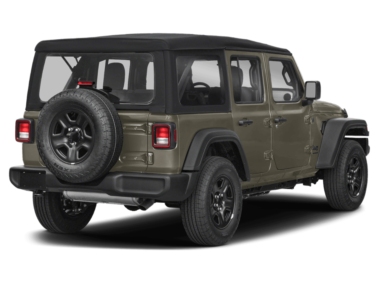 2026 Jeep Wrangler Sport - Rear 3/4, facing to the right