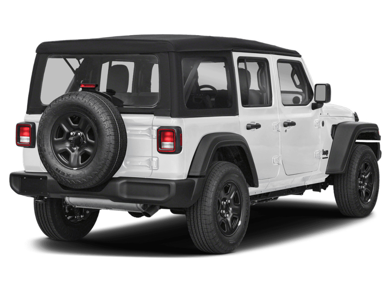 2026 Jeep Wrangler Sport - Rear 3/4, facing to the right