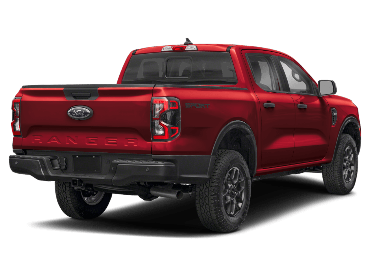 2026 Ford Ranger XLT - Rear 3/4, facing to the right