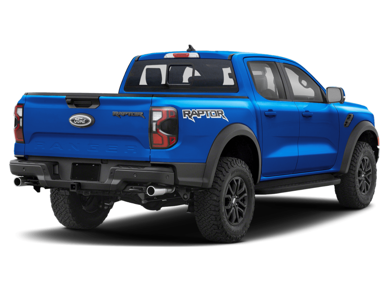 2026 Ford Ranger Raptor - Rear 3/4, facing to the right