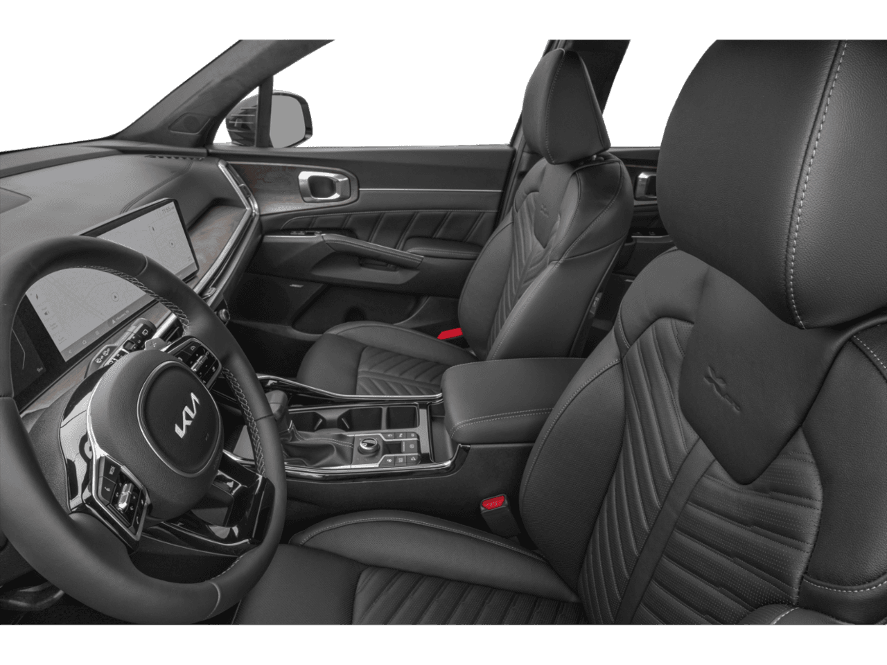 2026 Kia Sorento X-Pro SX Prestige - Interior Driver's Side with Door Open, Front Seat Feature