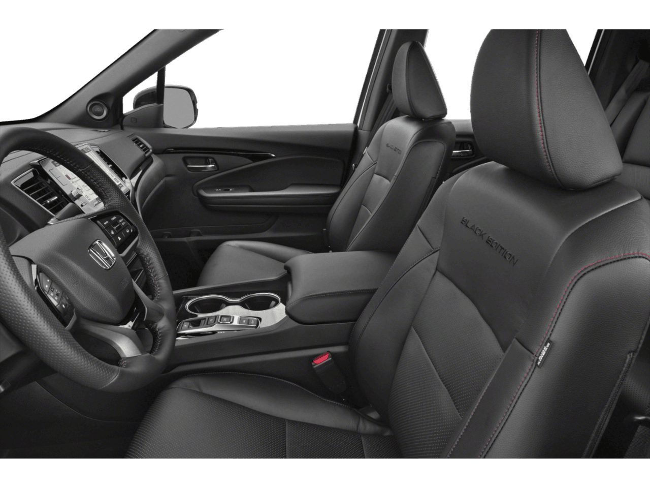 2026 Honda Ridgeline Black Edition - Interior Driver's Side with Door Open, Front Seat Feature