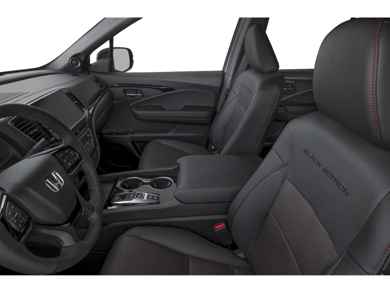 2026 Honda Ridgeline Black Edition Two-Tone - Interior Driver's Side with Door Open, Front Seat Feature