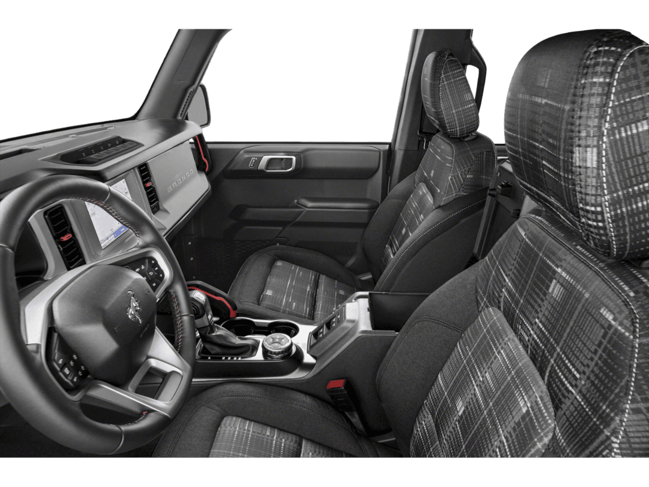 2026 Ford Bronco Heritage Edition - Interior Driver's Side with Door Open, Front Seat Feature