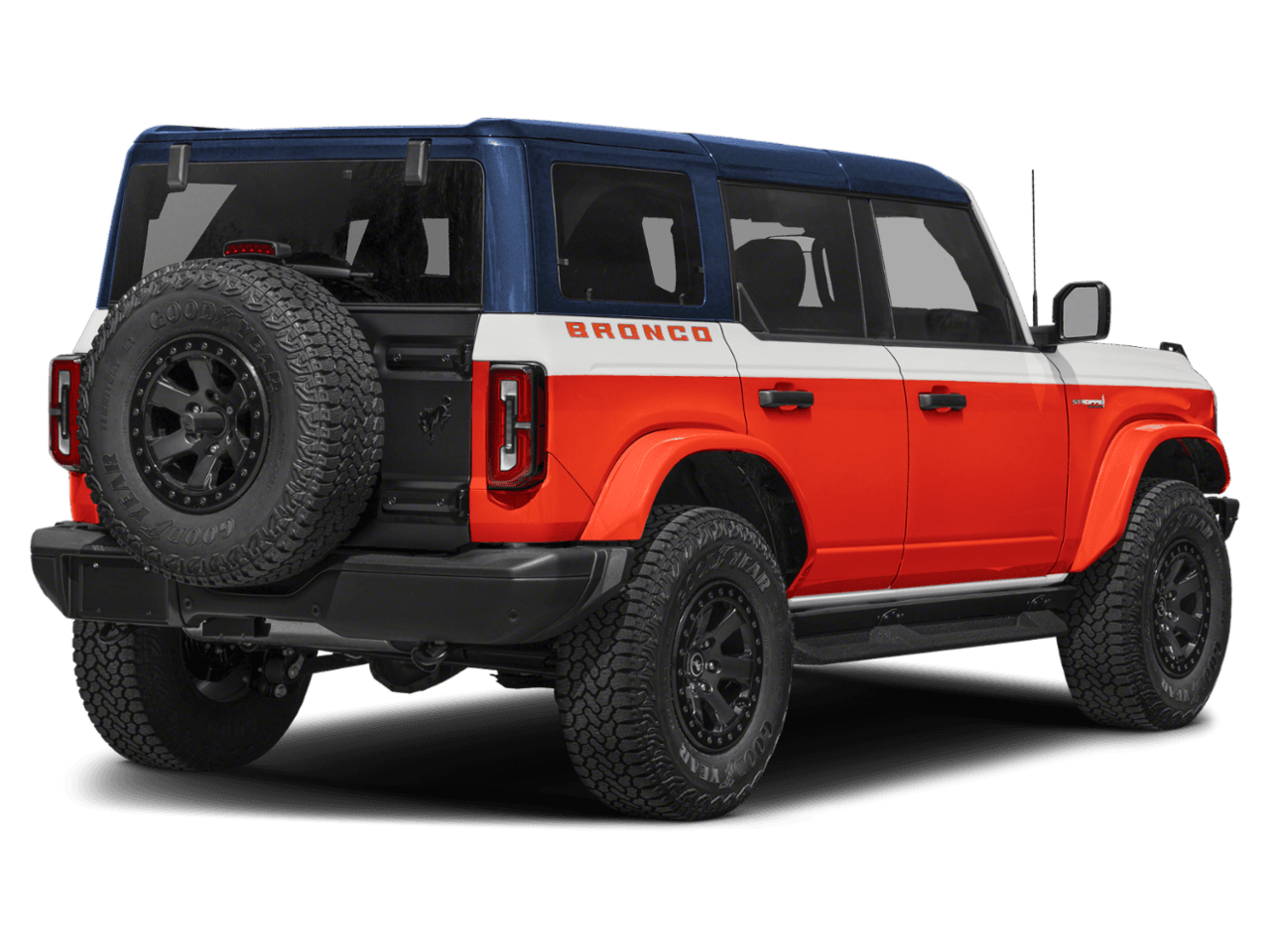 2026 Ford Bronco Stroppe - Rear 3/4, facing to the right