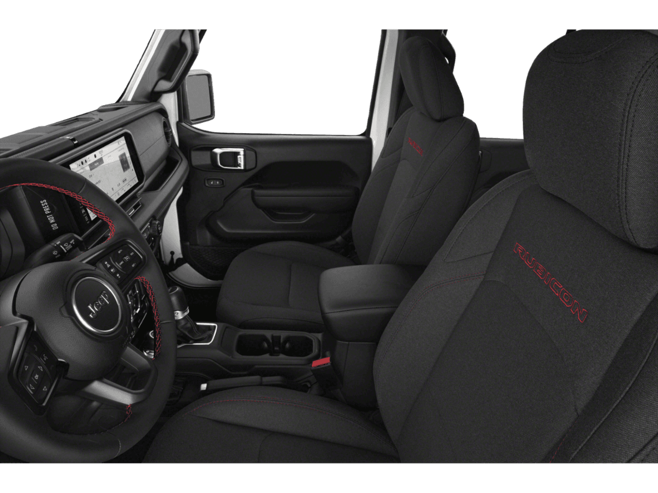 2026 Jeep Gladiator Rubicon X - Interior Driver's Side with Door Open, Front Seat Feature