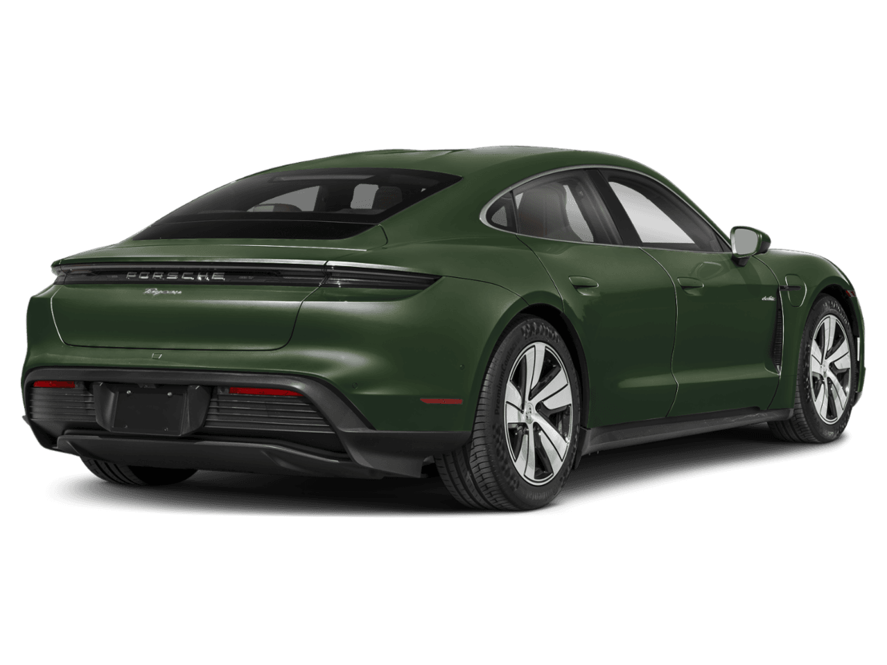 2026 Porsche Taycan 4S - Rear 3/4, facing to the right