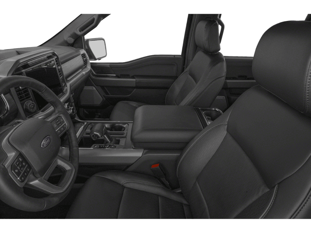 2025 Ford F-150 LARIAT - Interior Driver's Side with Door Open, Front Seat Feature