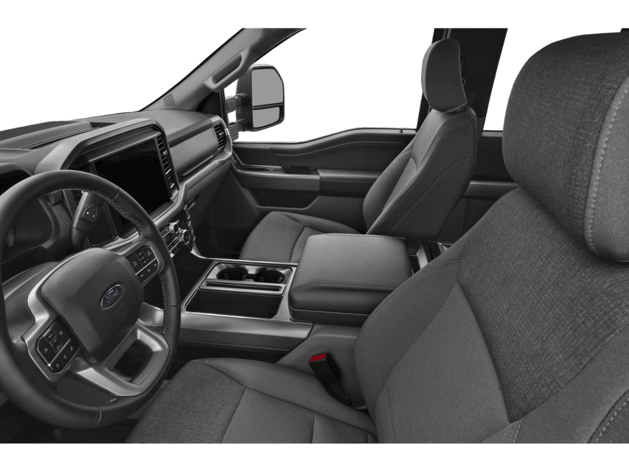 2026 Ford F-150 XLT - Interior Driver's Side with Door Open, Front Seat Feature
