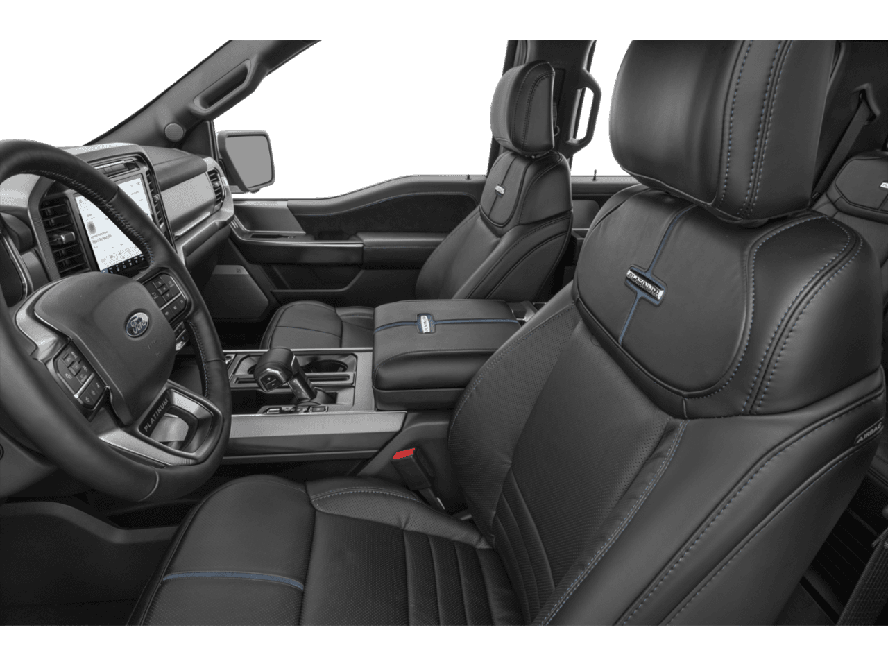 2026 Ford F-150 Platinum - Interior Driver's Side with Door Open, Front Seat Feature