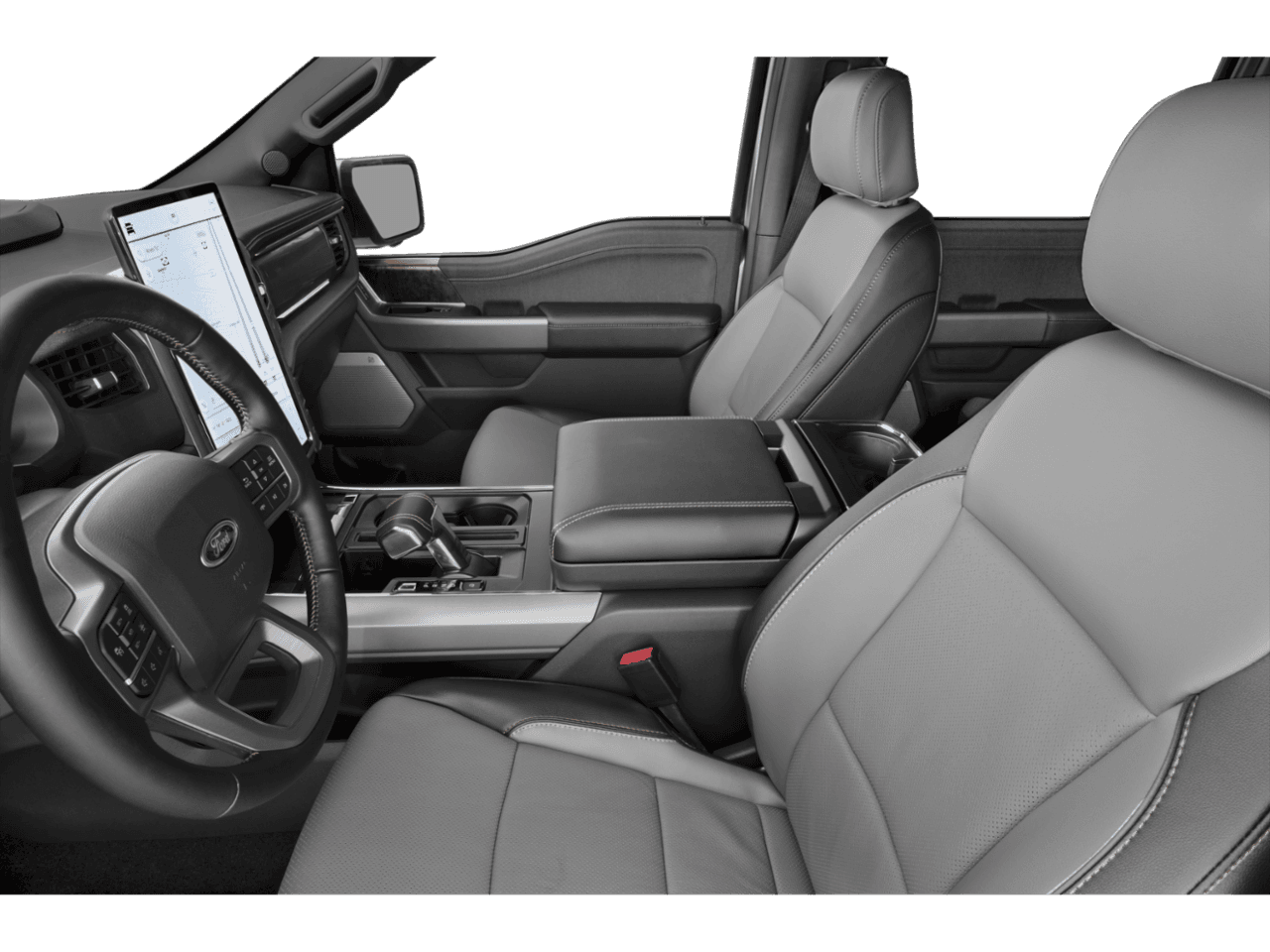 2026 Ford F-150 Lightning LARIAT - Interior Driver's Side with Door Open, Front Seat Feature