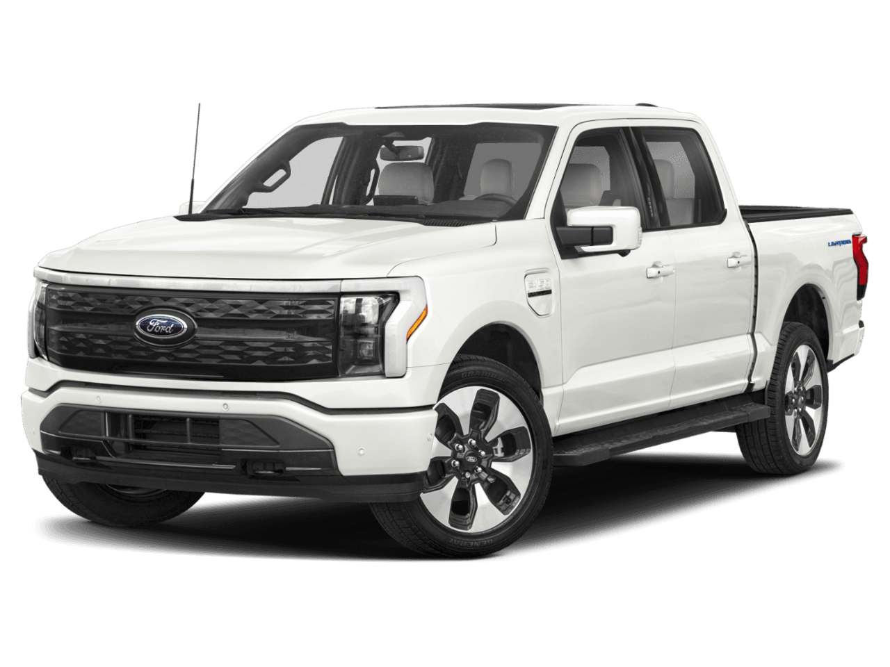 2026 Ford F-150 Lightning Platinum - Front 3/4, facing to the left