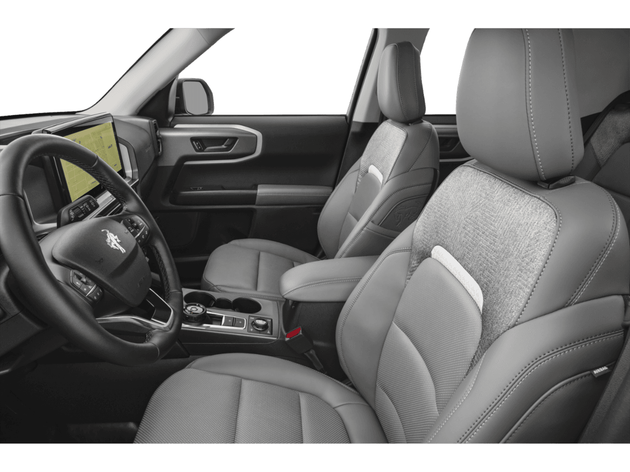 2026 Ford Bronco Sport Badlands - Interior Driver's Side with Door Open, Front Seat Feature