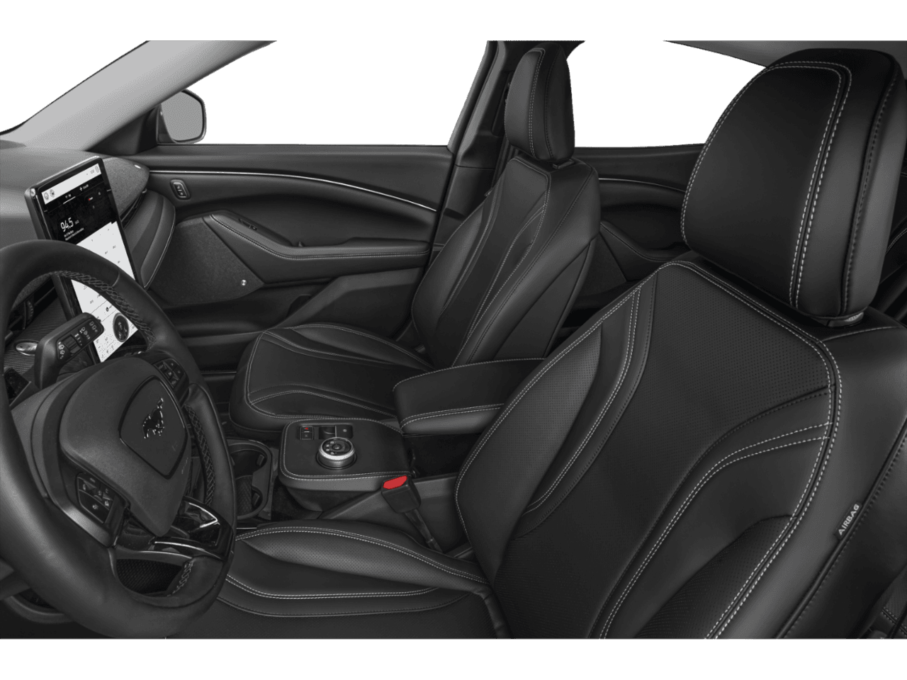 2026 Ford Mustang Mach-E Premium - Interior Driver's Side with Door Open, Front Seat Feature