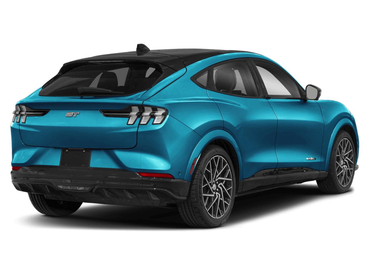 2026 Ford Mustang Mach-E GT - Rear 3/4, facing to the right