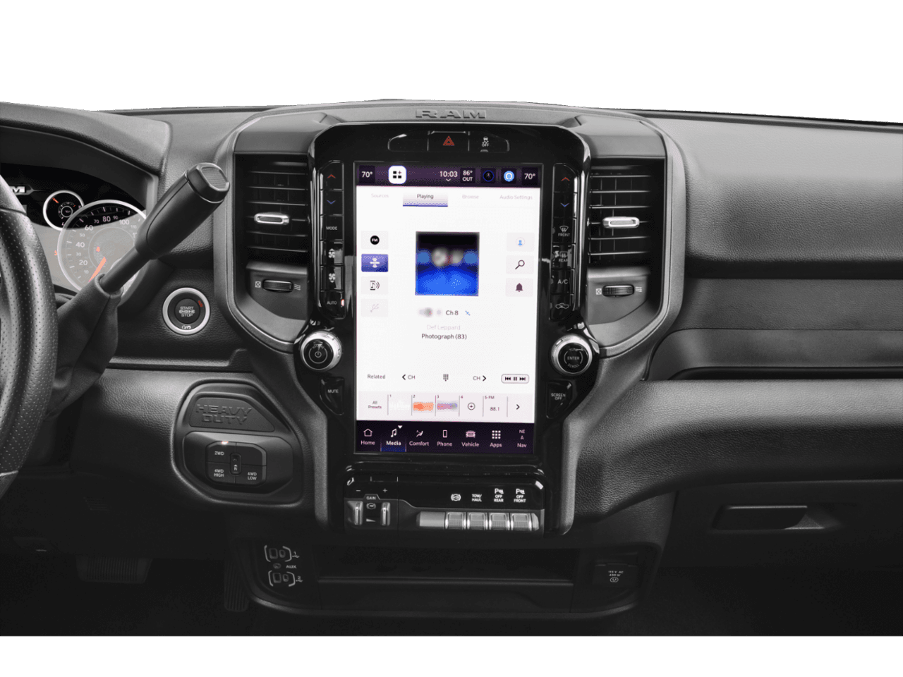 2026 Ram 2500 Black - Interior Stereo System