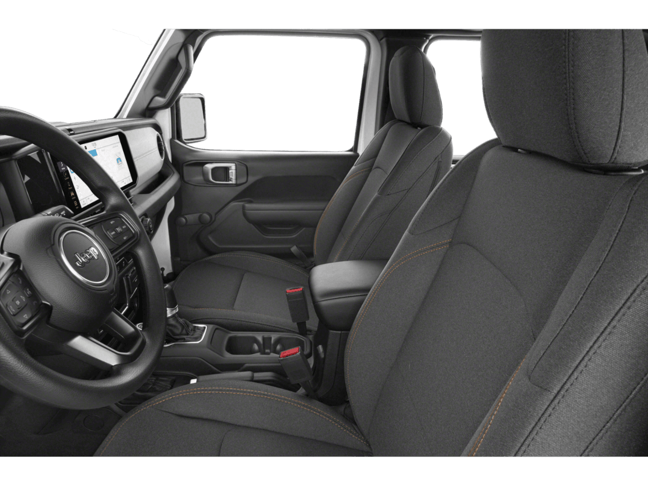 2026 Jeep Gladiator Sahara - Interior Driver's Side with Door Open, Front Seat Feature