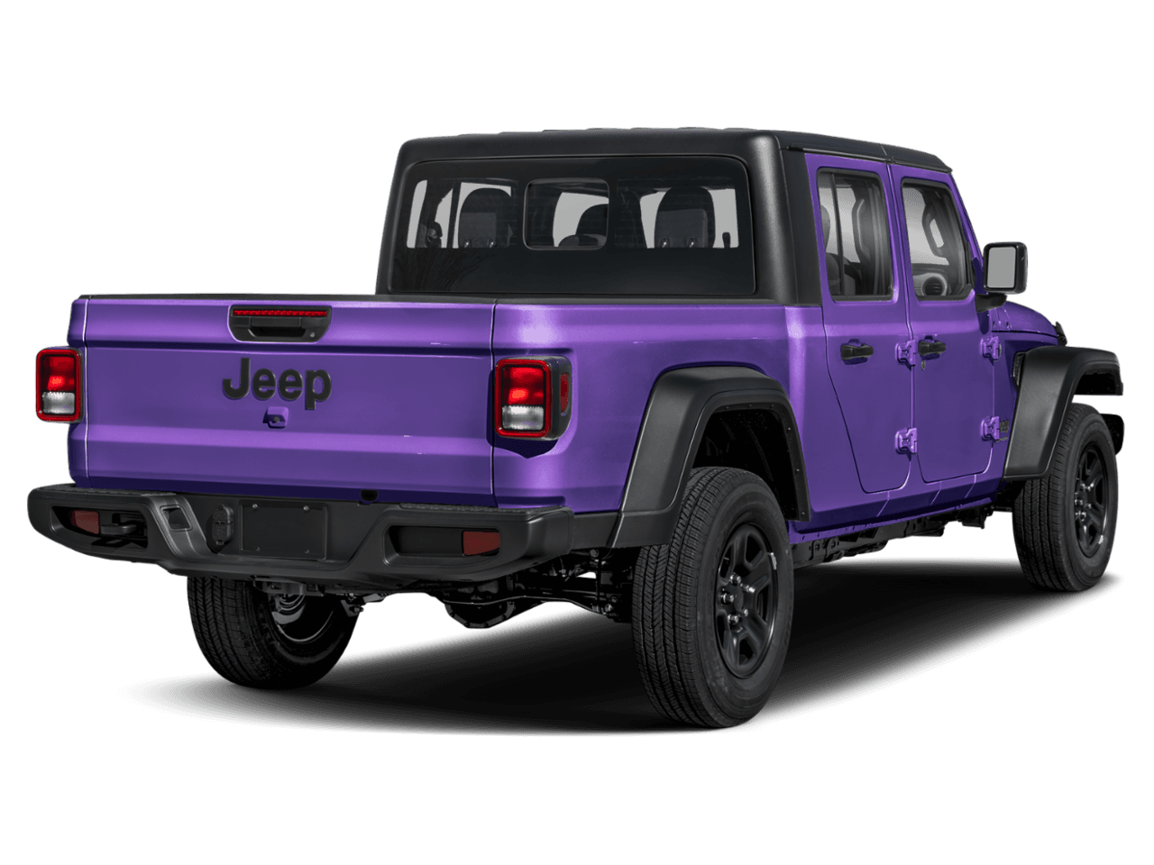 2026 Jeep Gladiator Sahara - Rear 3/4, facing to the right