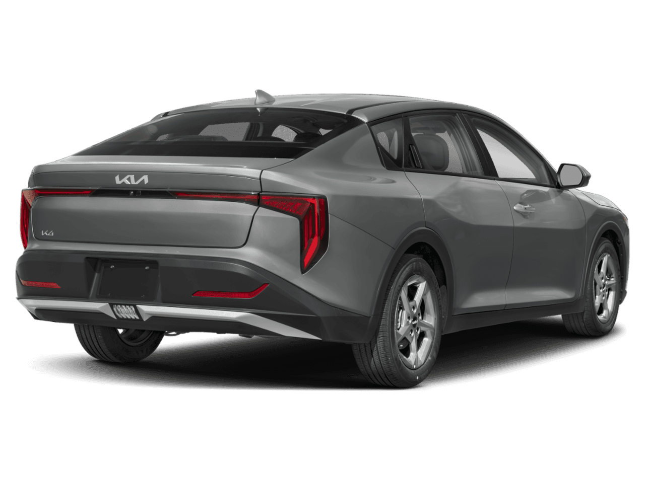 2026 Kia K4 LXS - Rear 3/4, facing to the right