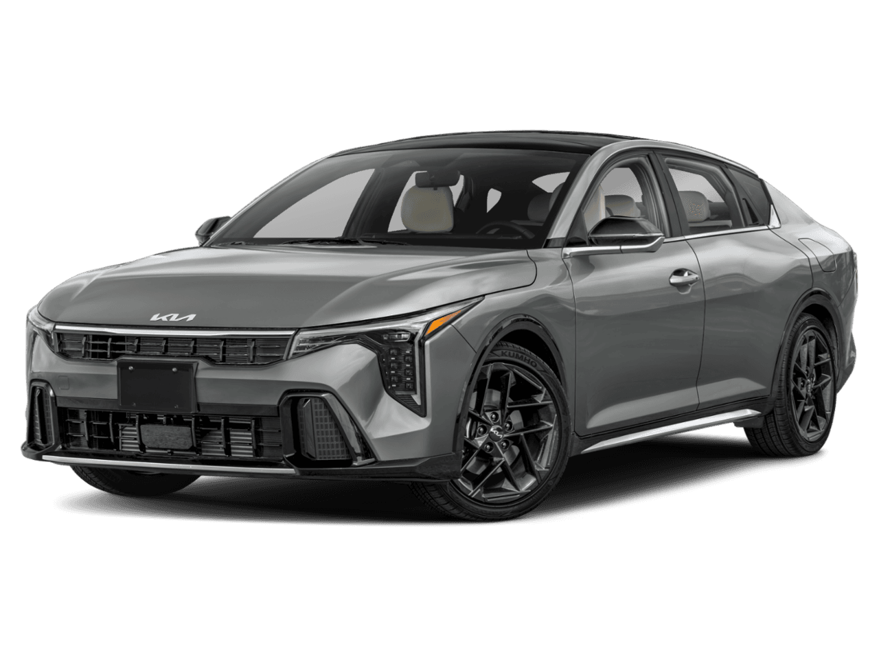 2026 Kia K4 GT-Line Turbo - Front 3/4, facing to the left