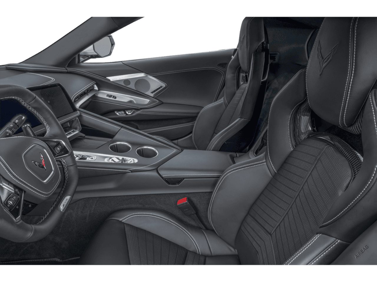 2027 Chevrolet Corvette 2LZ - Interior Driver's Side with Door Open, Front Seat Feature