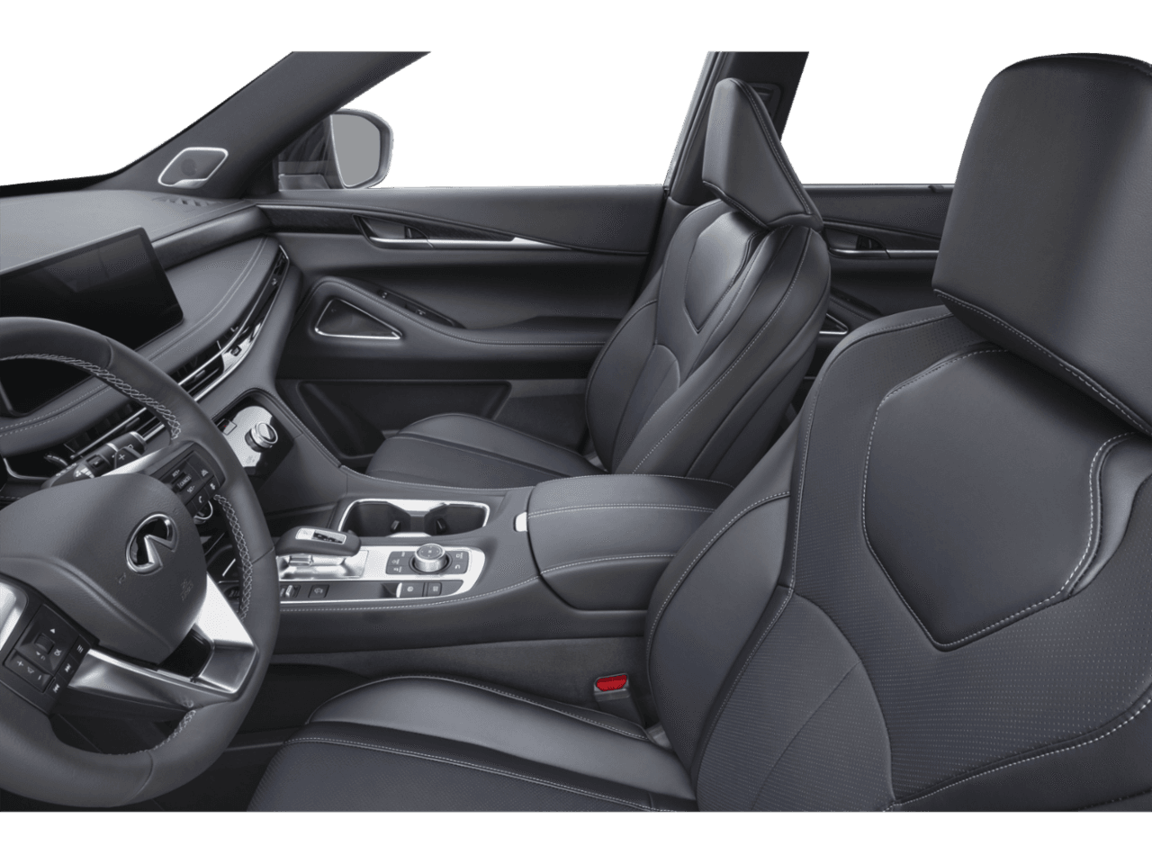 2027 INFINITI QX60 SPORT - Interior Driver's Side with Door Open, Front Seat Feature