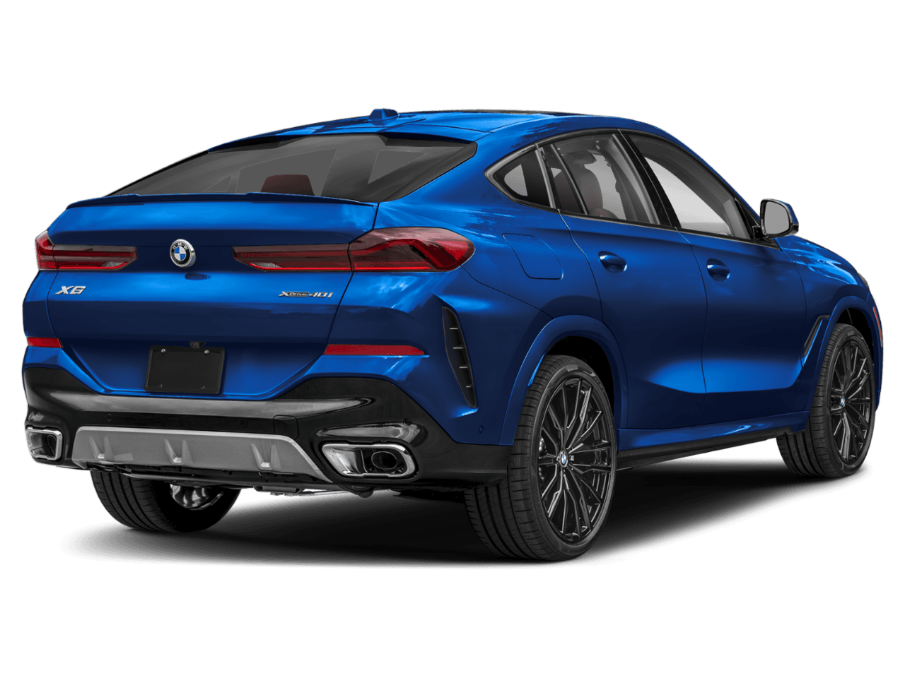 2027 BMW X6 M60i - Rear 3/4, facing to the right