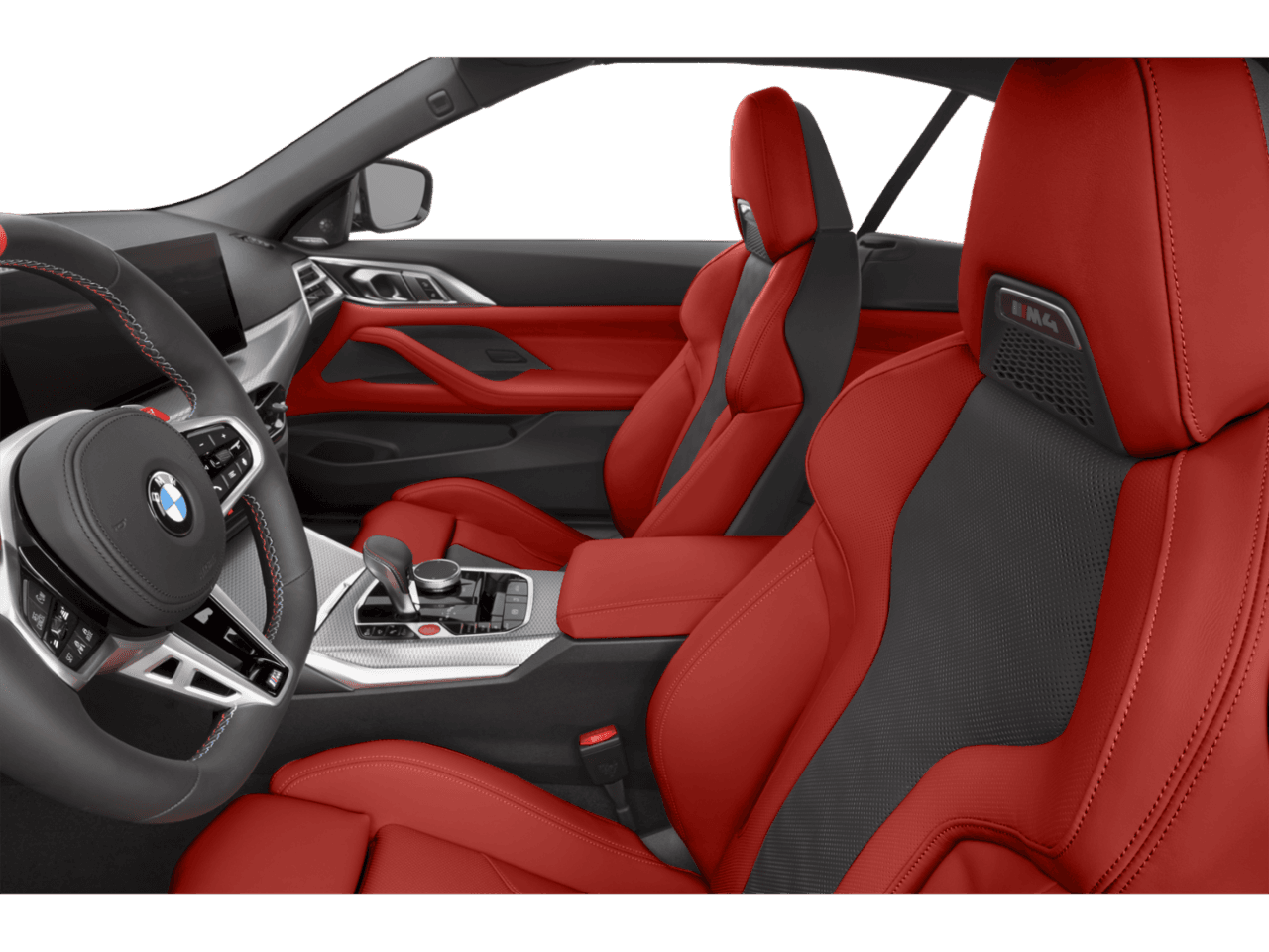 2027 BMW M4 Competition xDrive - Interior Driver's Side with Door Open, Front Seat Feature