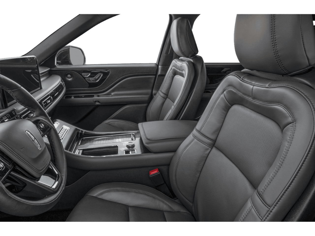 2027 Lincoln Aviator Reserve - Interior Driver's Side with Door Open, Front Seat Feature