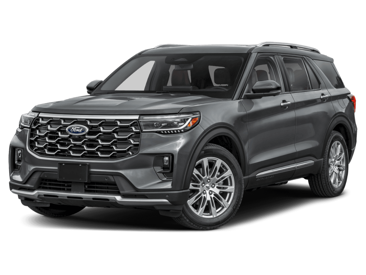 2027 Ford Explorer Platinum - Front 3/4, facing to the left
