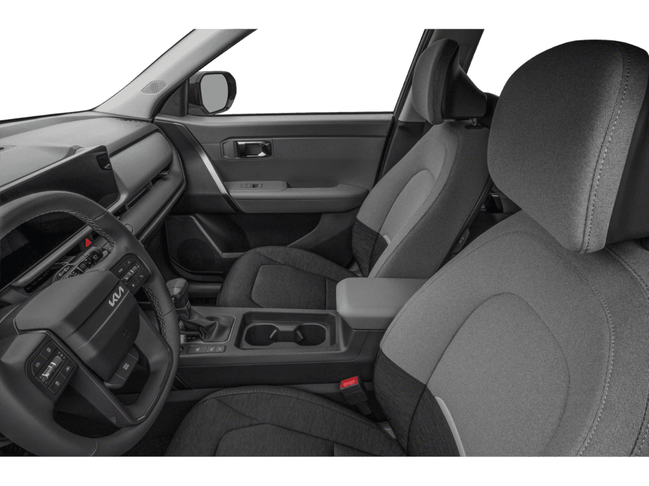 2027 Kia Seltos S - Interior Driver's Side with Door Open, Front Seat Feature