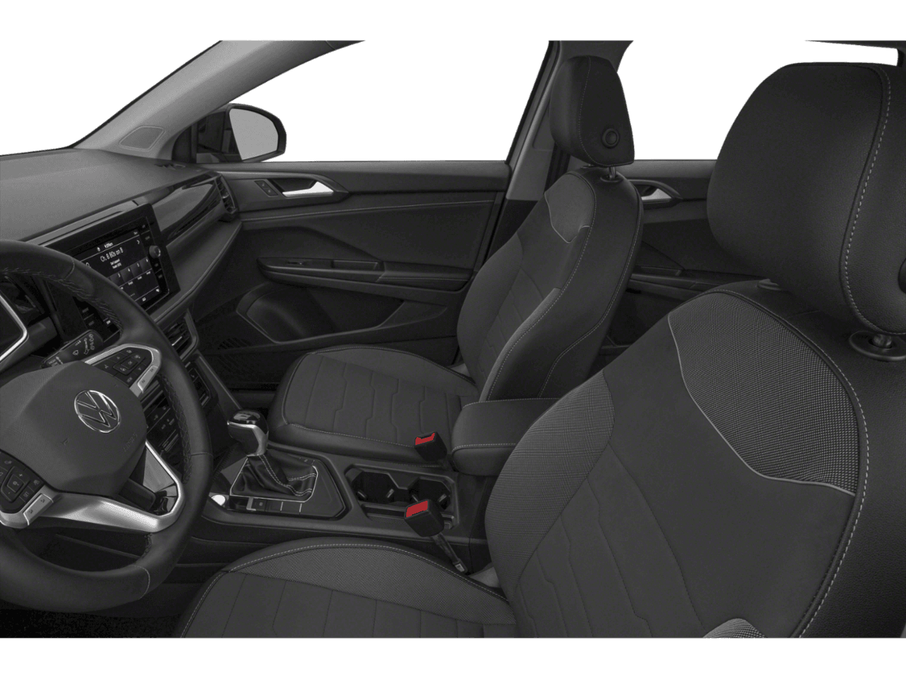 2027 Volkswagen Taos Sport - Interior Driver's Side with Door Open, Front Seat Feature