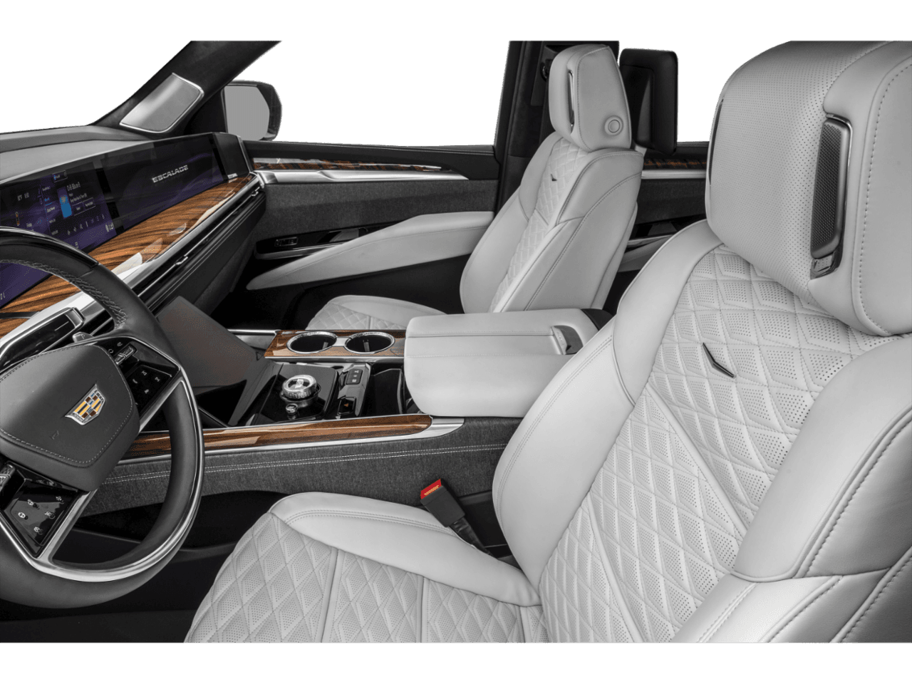 2027 Cadillac Escalade 4WD Platinum Luxury - Interior Driver's Side with Door Open, Front Seat Feature